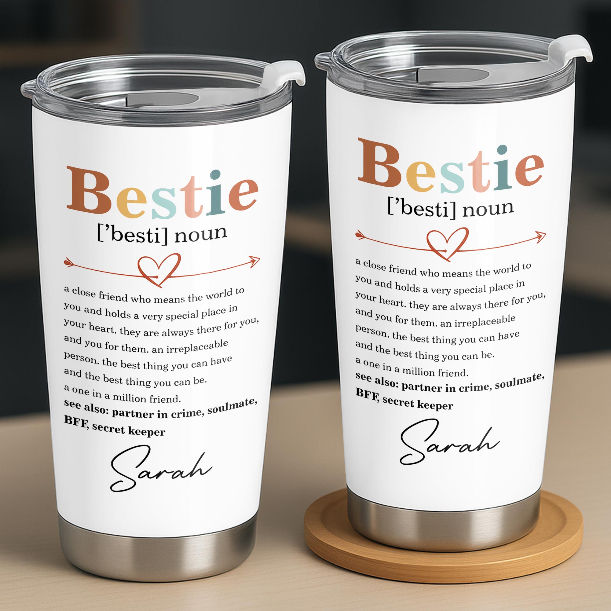 Personalized Bestie Definition Tumbler Custom Name Gift Tumbler GradoCreations