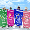 Personalized Microfiber Beach Towel Custom Name Gift for Best Friends Beach Towels GradoCreations