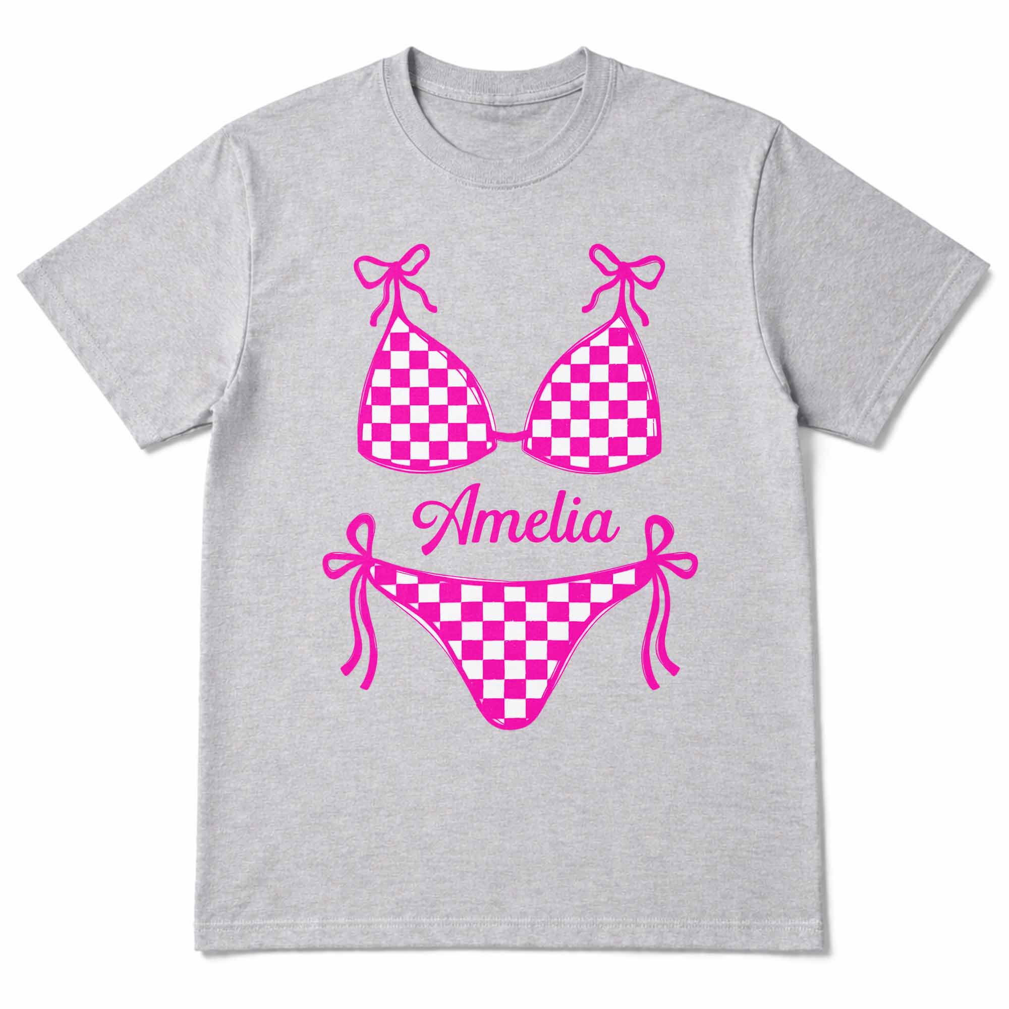 Personalized Checkered Swimsuit T-shirt & Hoodie Gift for Friends Shirt GradoCreations