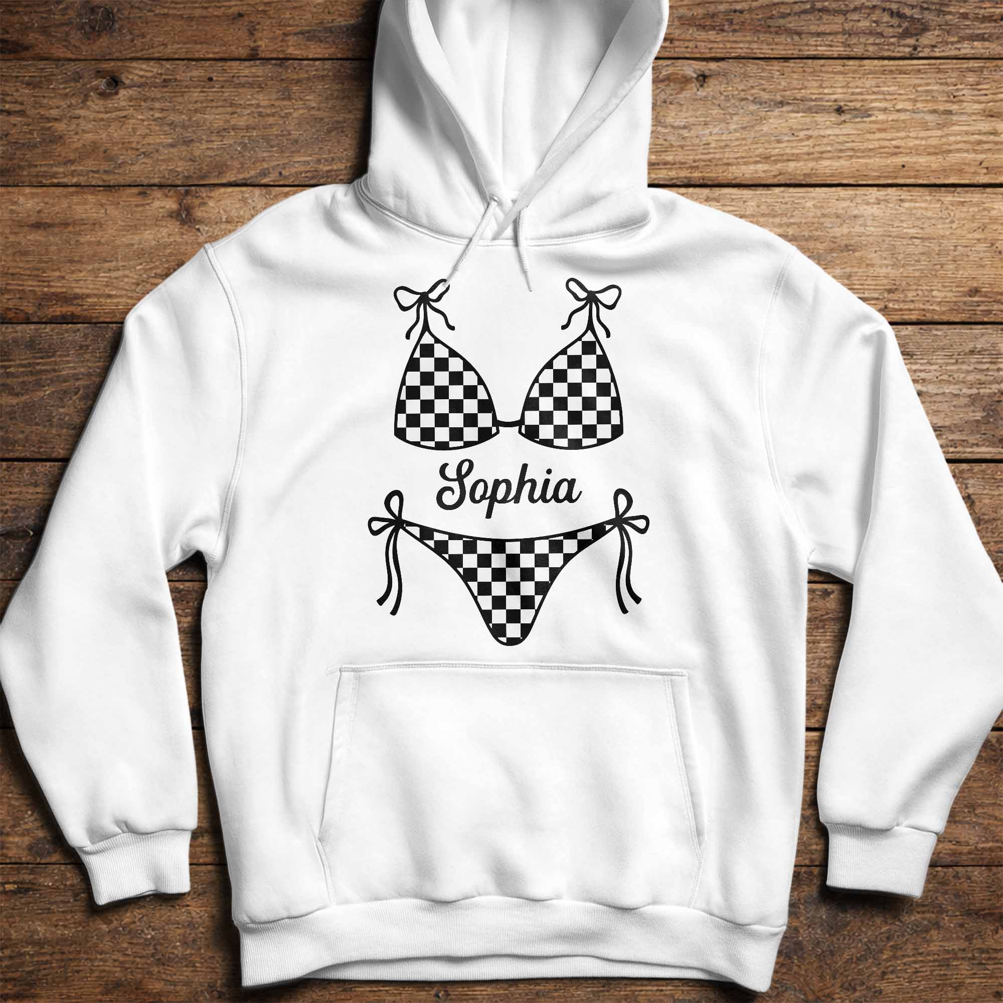 Personalized Checkered Swimsuit T-shirt & Hoodie Gift for Friends Shirt GradoCreations