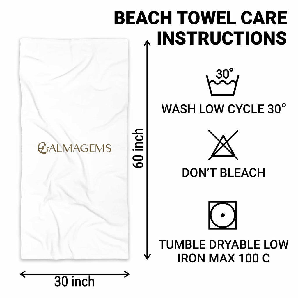 Personalized Microfiber Beach Towel Custom Name Friends Gift Beach Towels GradoCreations