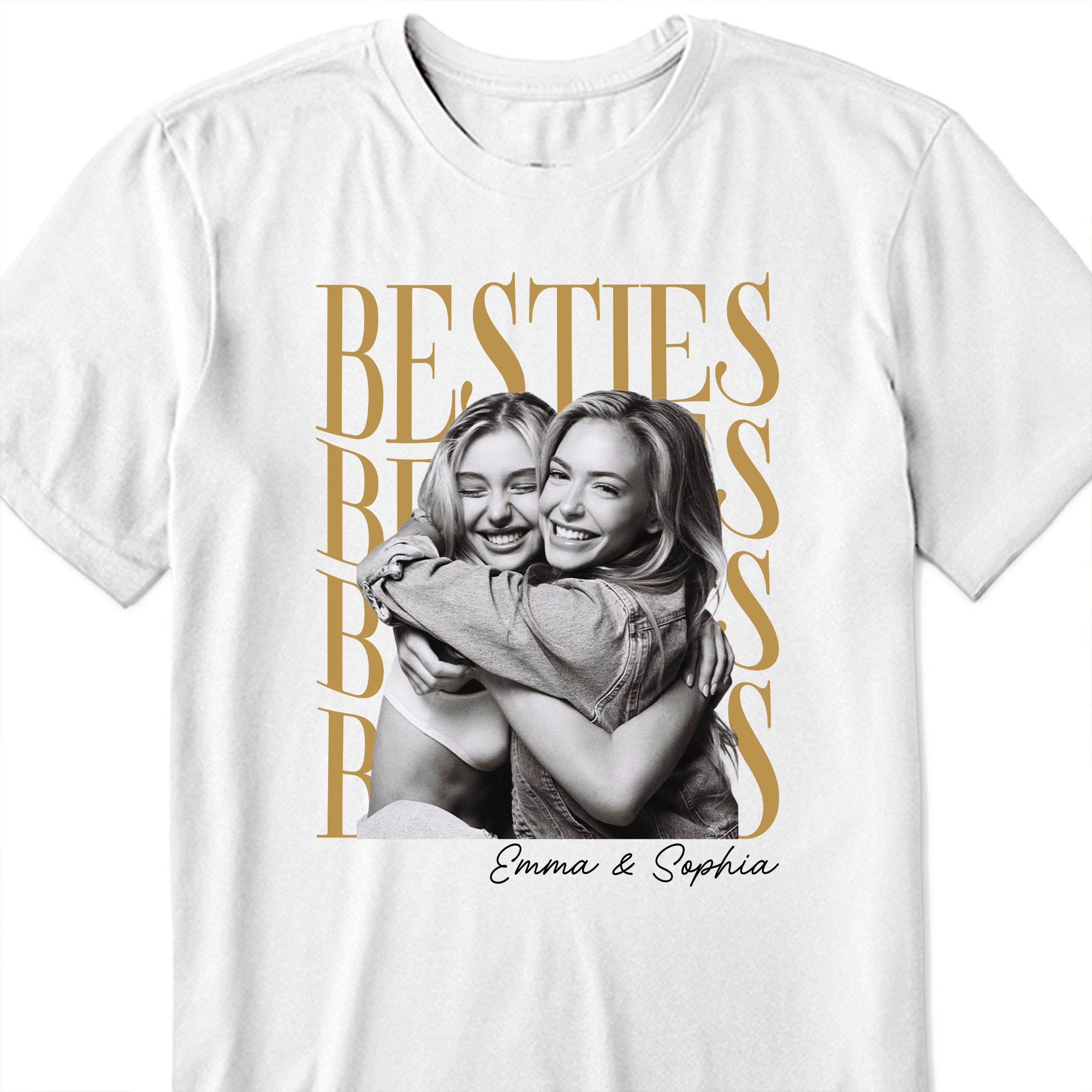 Personalized Best Friends Custom Photo T-shirt & Hoodie Gift Shirt GradoCreations
