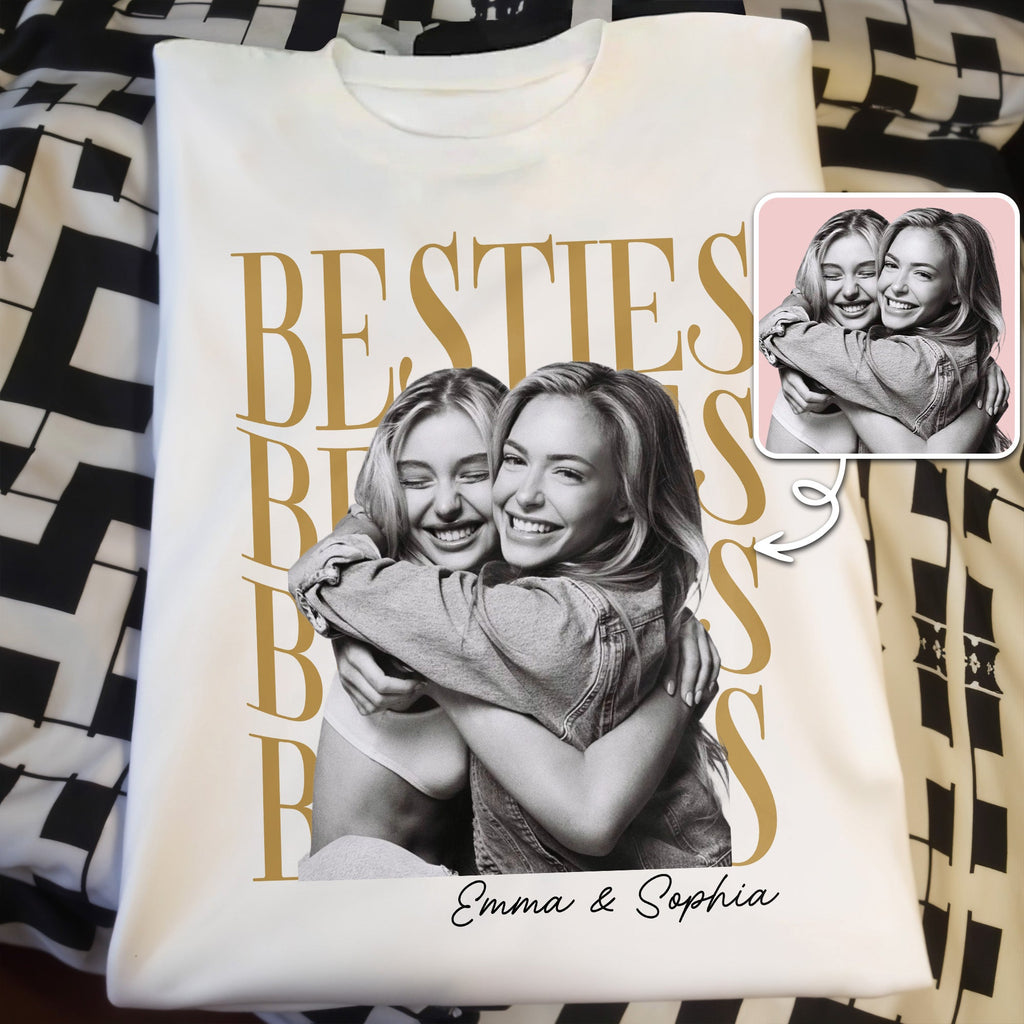 Personalized Best Friends Custom Photo T-shirt & Hoodie Gift Shirt GradoCreations