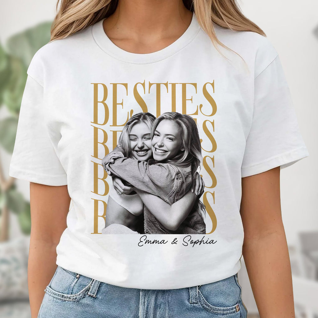 Personalized Best Friends Custom Photo T-shirt & Hoodie Gift Shirt GradoCreations