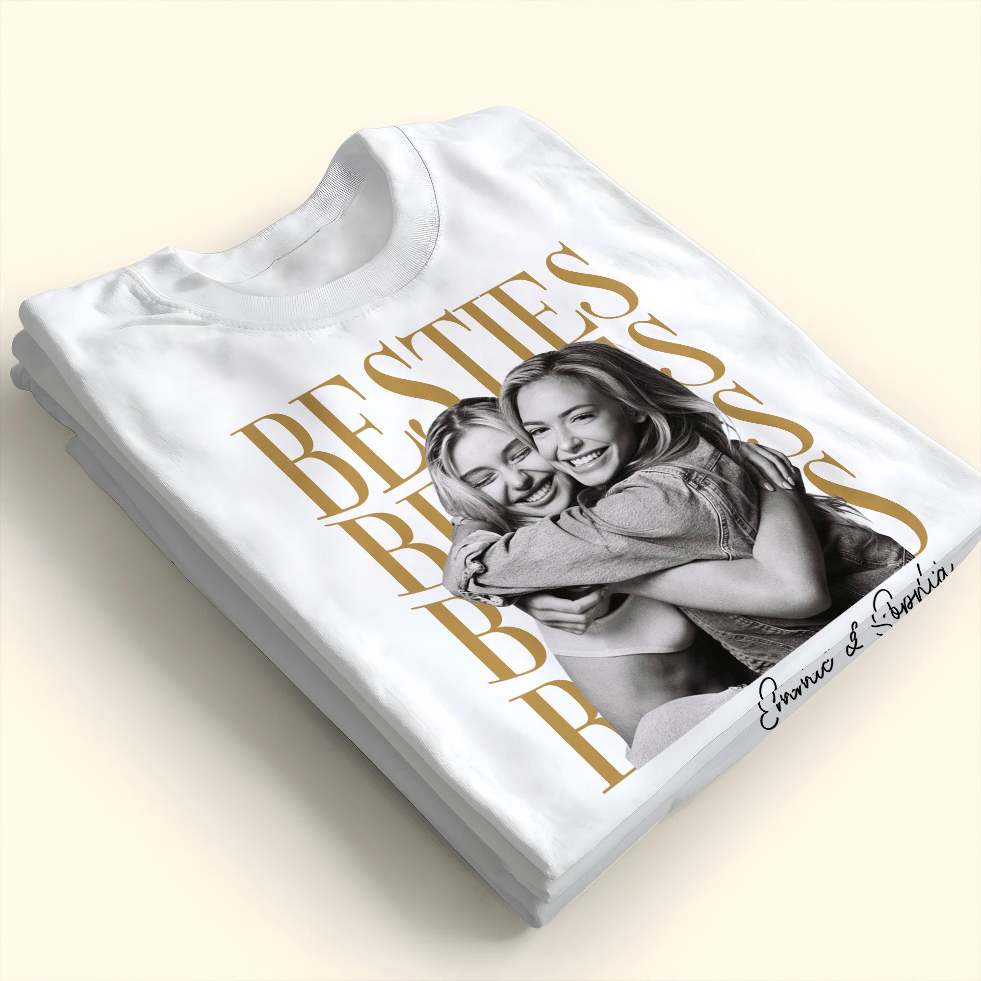 Personalized Best Friends Custom Photo T-shirt & Hoodie Gift Shirt GradoCreations