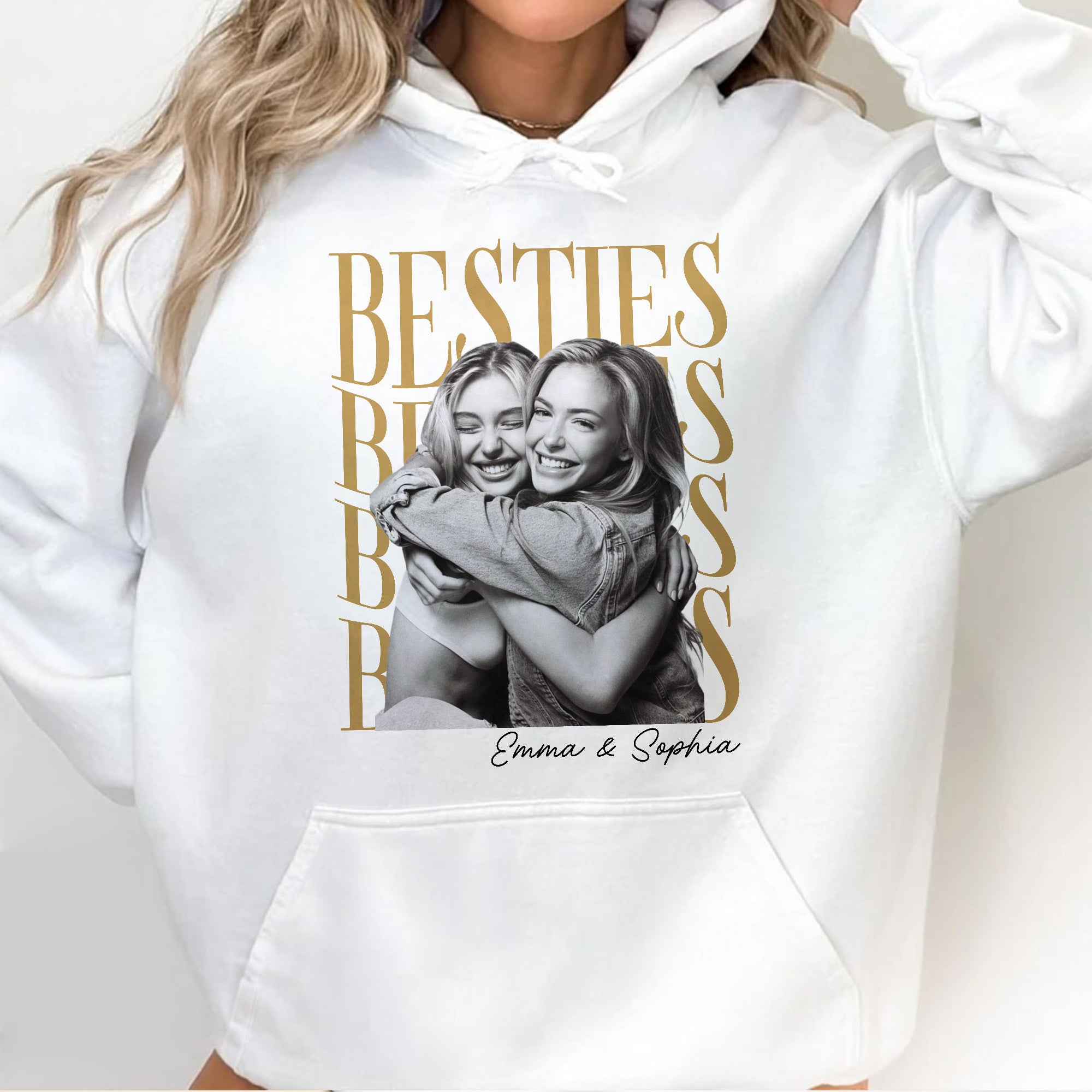 Personalized Best Friends Custom Photo T-shirt & Hoodie Gift Shirt GradoCreations