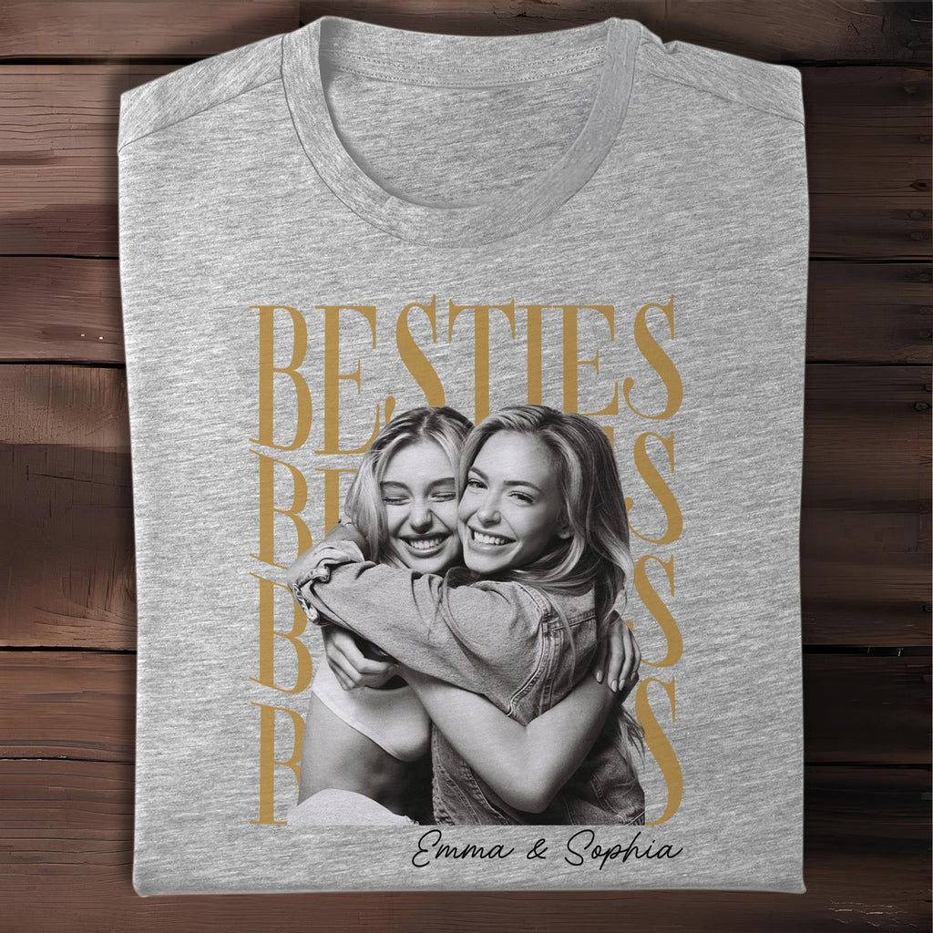 Personalized Best Friends Custom Photo T-shirt & Hoodie Gift Shirt GradoCreations