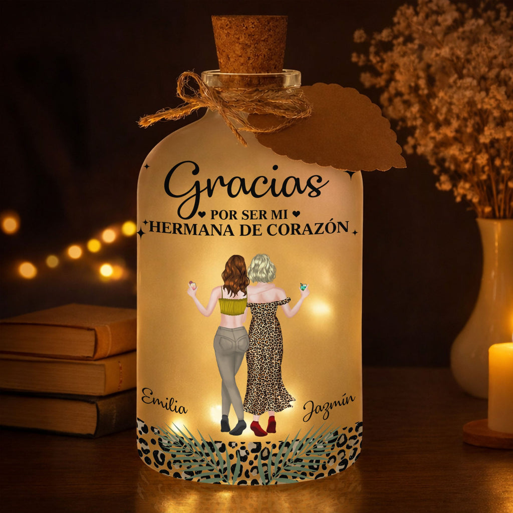 Personalized Short Bottle Light Custom Gift for Best Friends Short Bottle Light GradoCreations