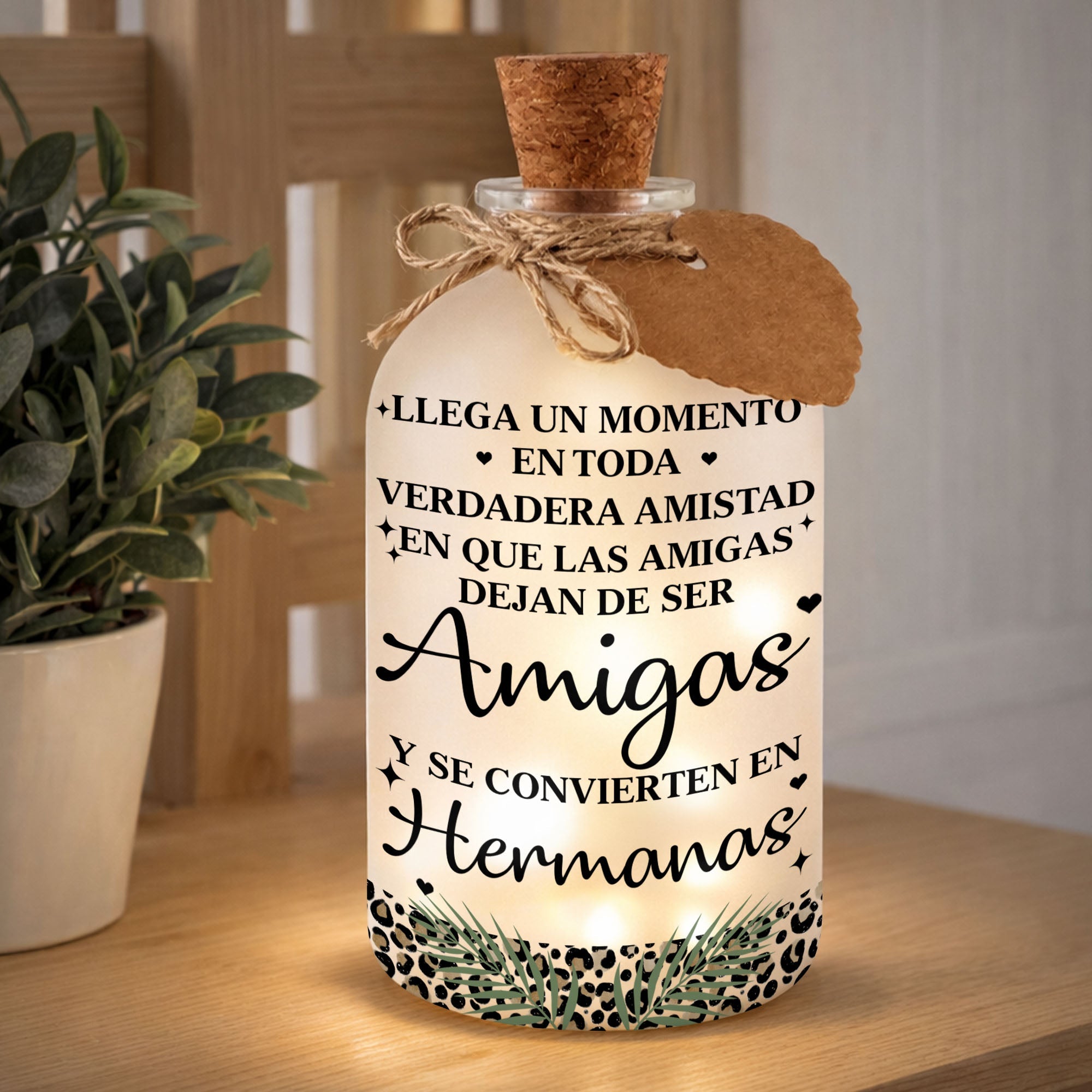 Personalized Short Bottle Light Custom Gift for Best Friends Short Bottle Light GradoCreations