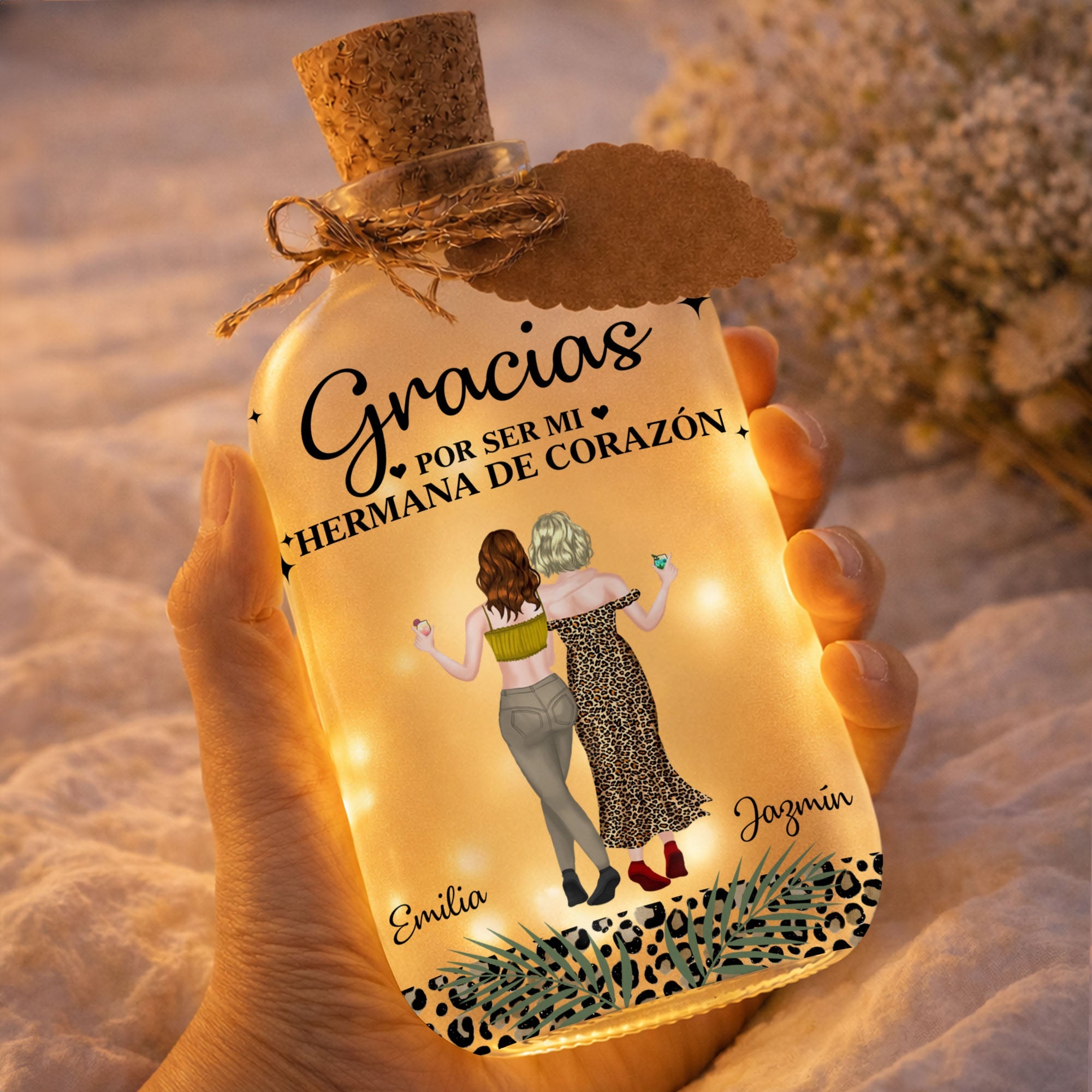 Personalized Short Bottle Light Custom Gift for Best Friends Short Bottle Light GradoCreations