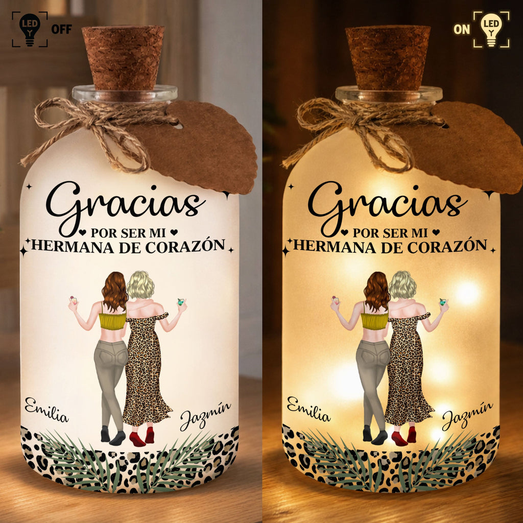 Personalized Short Bottle Light Custom Gift for Best Friends Short Bottle Light GradoCreations