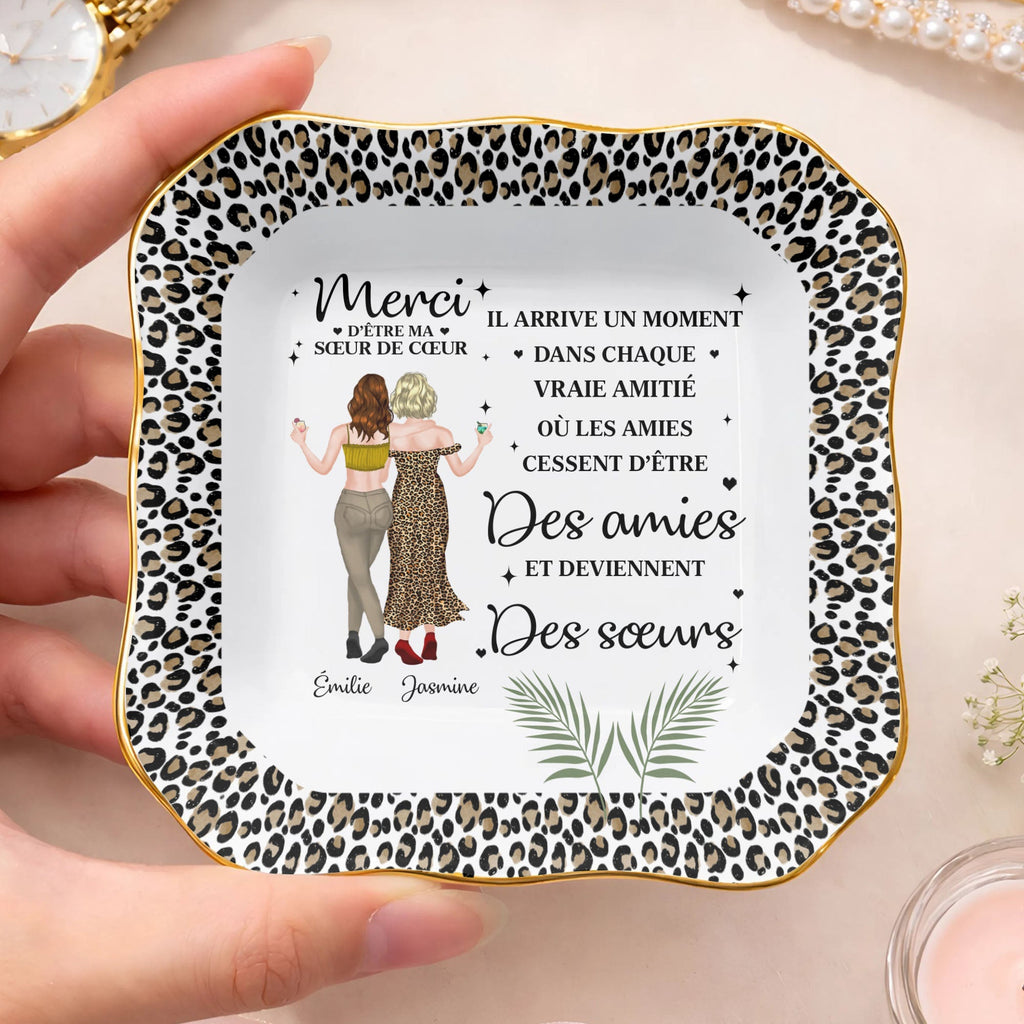 Personalized Lace Square Jewelry Dish Custom Name Gift for Best Friend Lace Square Jewelry Dish GradoCreations