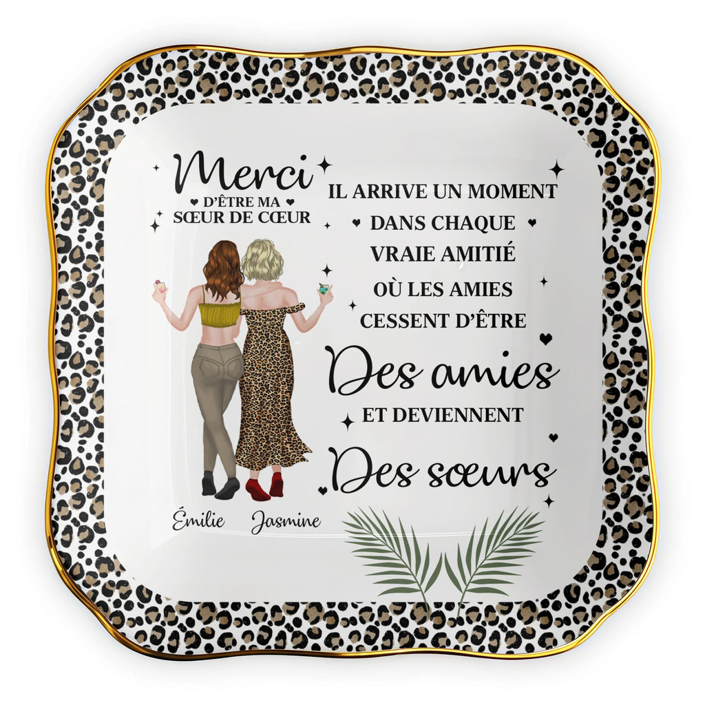 Personalized Lace Square Jewelry Dish Custom Name Gift for Best Friend Lace Square Jewelry Dish GradoCreations