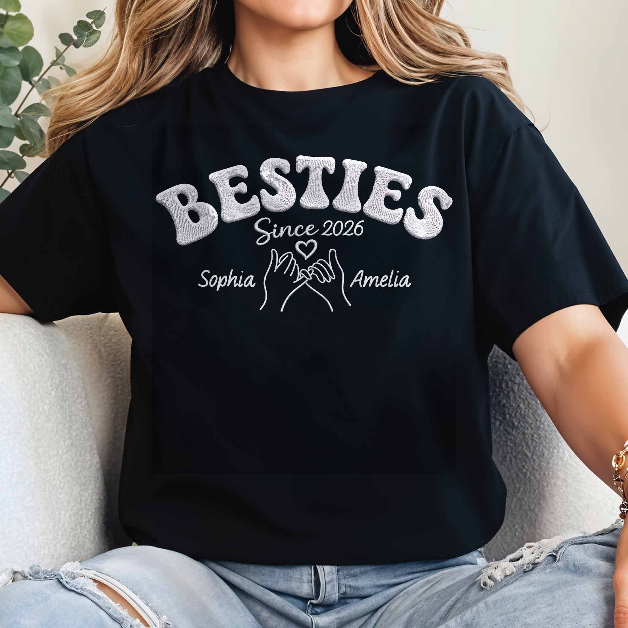Personalized Best Friends Custom Name T-shirt Hoodie Gift Shirt GradoCreations