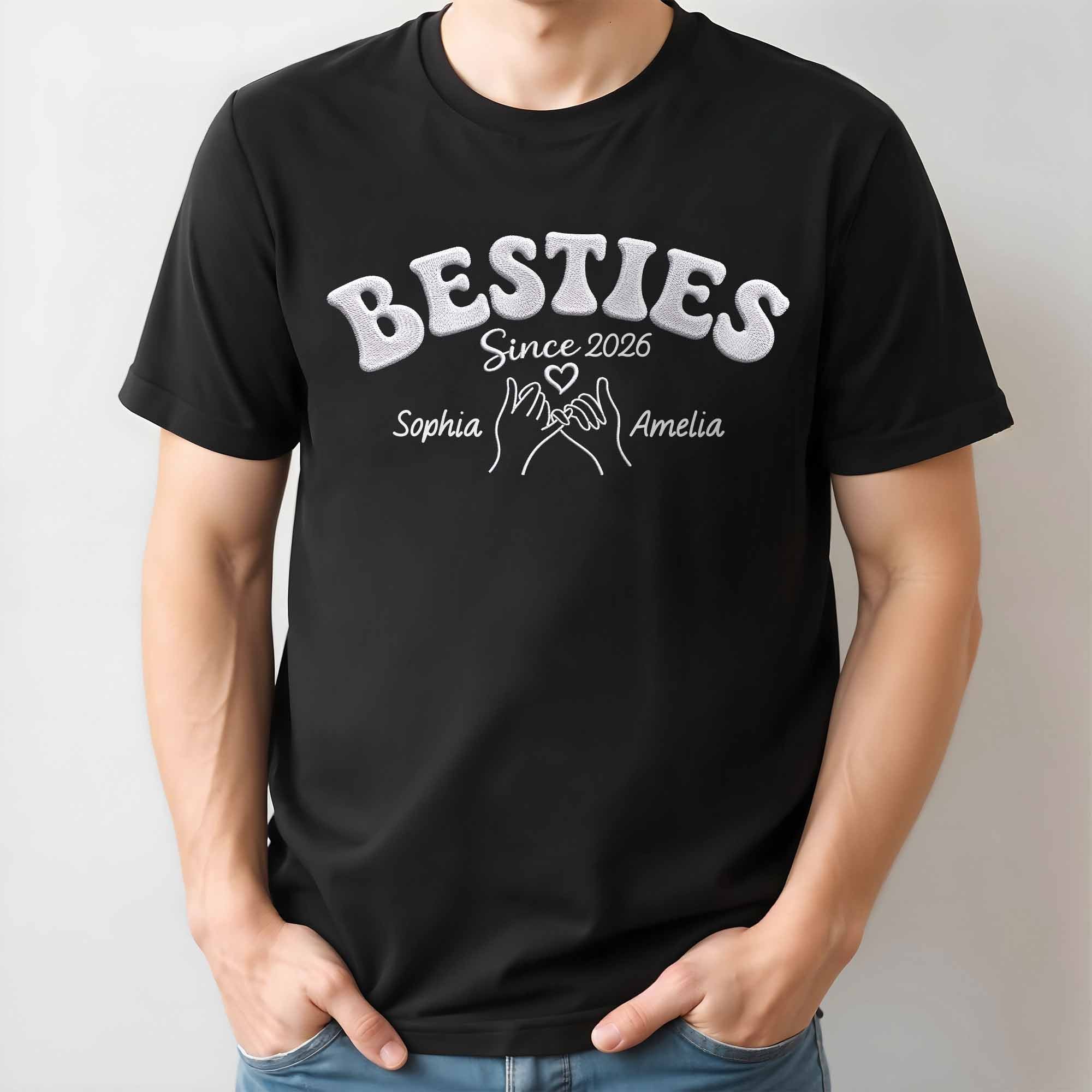 Personalized Best Friends Custom Name T-shirt Hoodie Gift Shirt GradoCreations