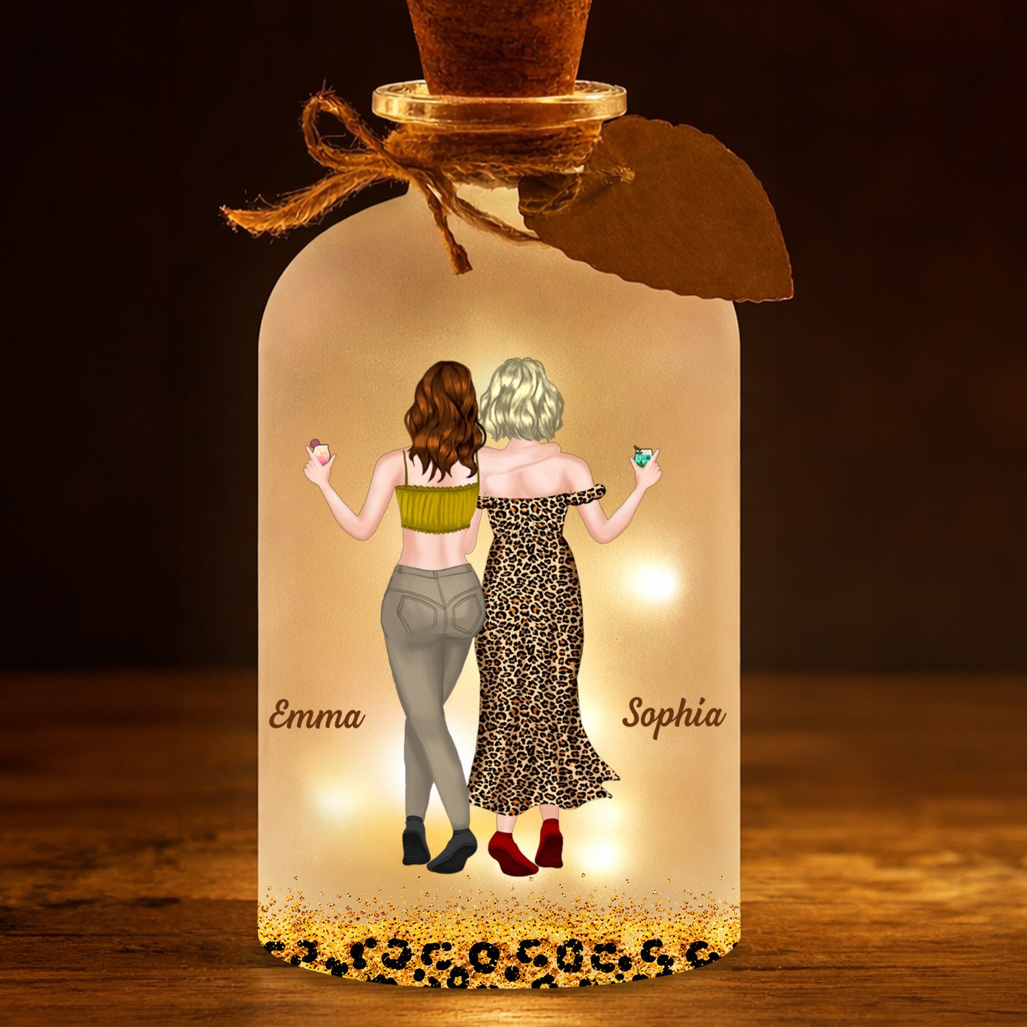 Personalized Short Bottle Light Custom Big Sis Gift Idea Short Bottle Light GradoCreations