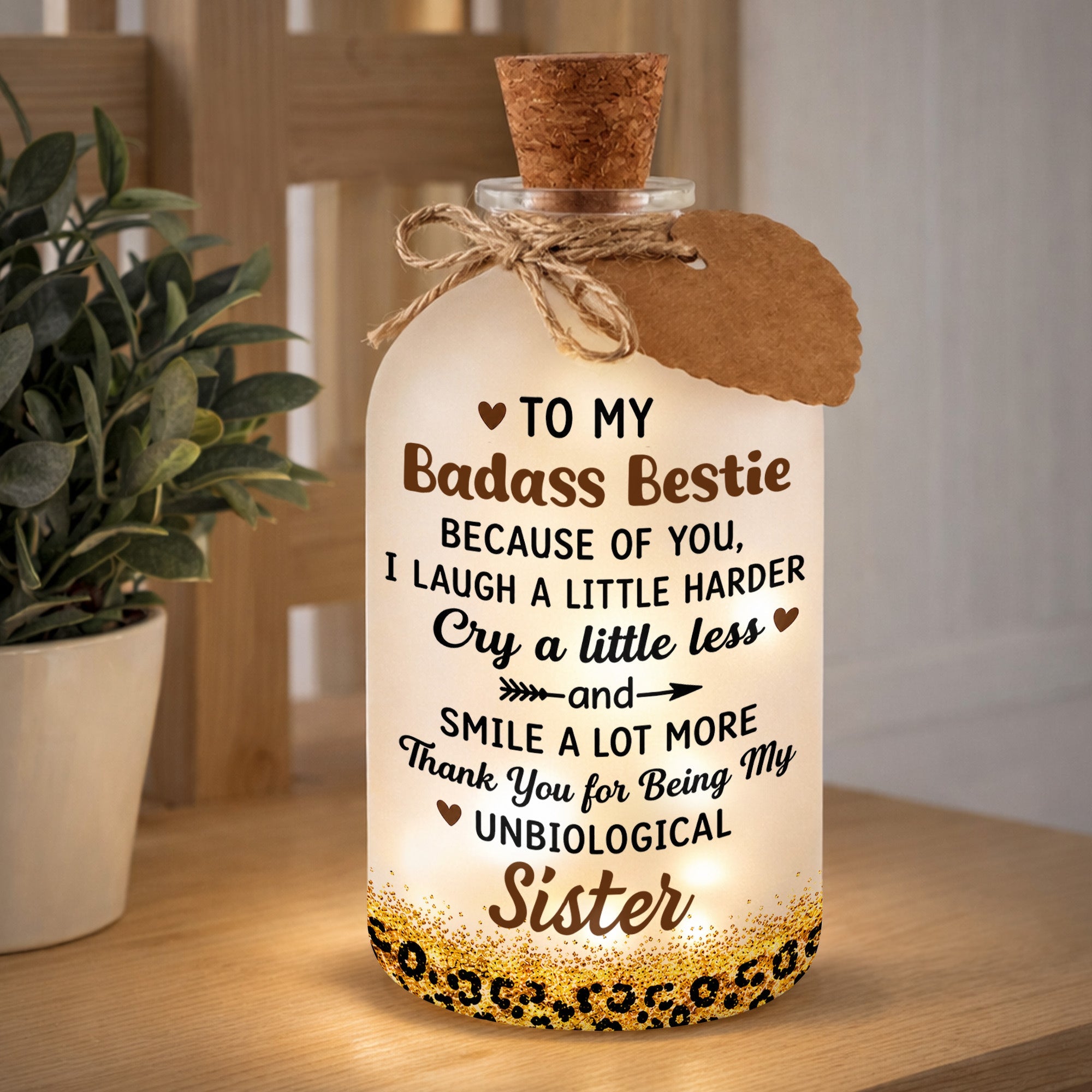 Personalized Short Bottle Light Custom Big Sis Gift Idea Short Bottle Light GradoCreations