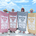 Personalized Beach Towel Custom Name for Best Friends Gift Beach Towels GradoCreations