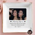 Personalized Custom Jewelry Dish for Sister with Photo Hearts Jewelry Dish GradoCreations