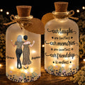 Personalized Frosted Glass Bottle Light Custom Name Gift for Best Friends Short Bottle Light GradoCreations