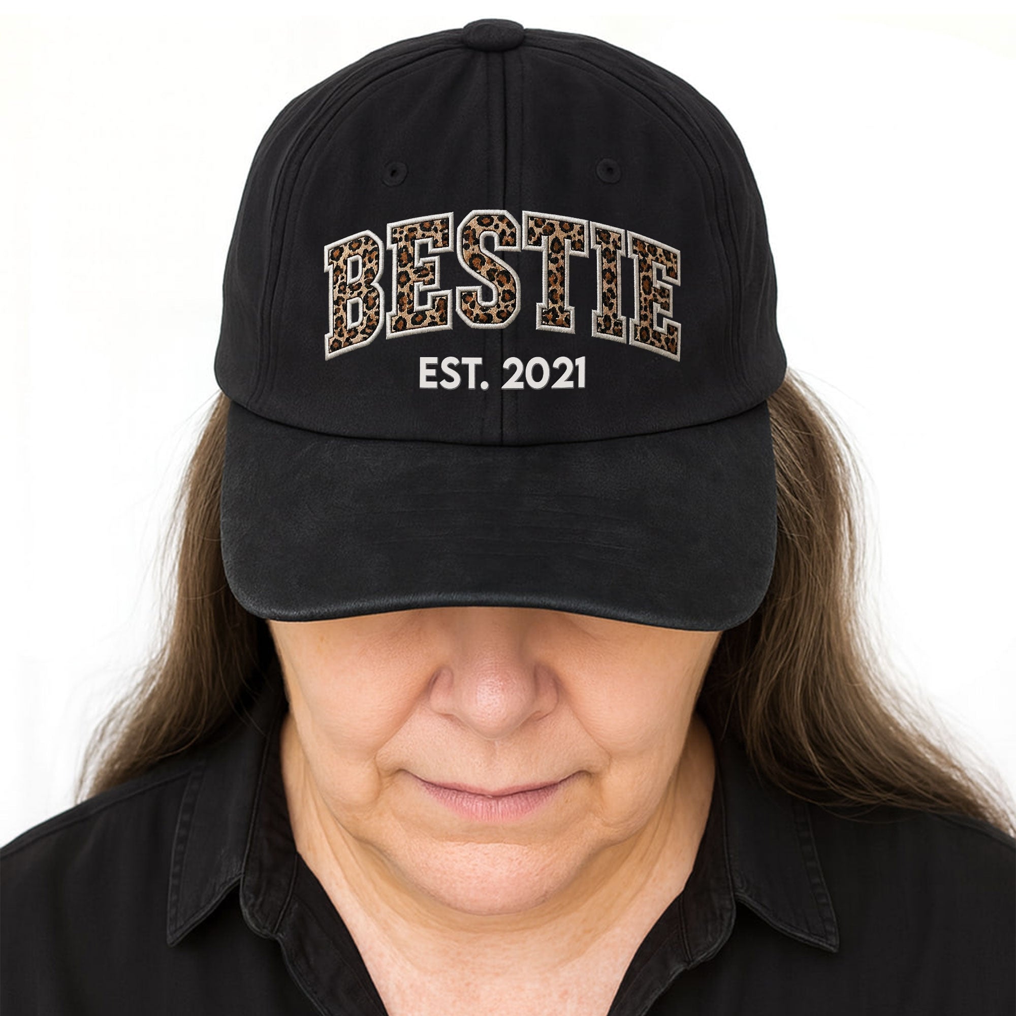 Personalized Washed Denim Cap Custom Year Gift for Bestie Washed Denim Cap GradoCreations
