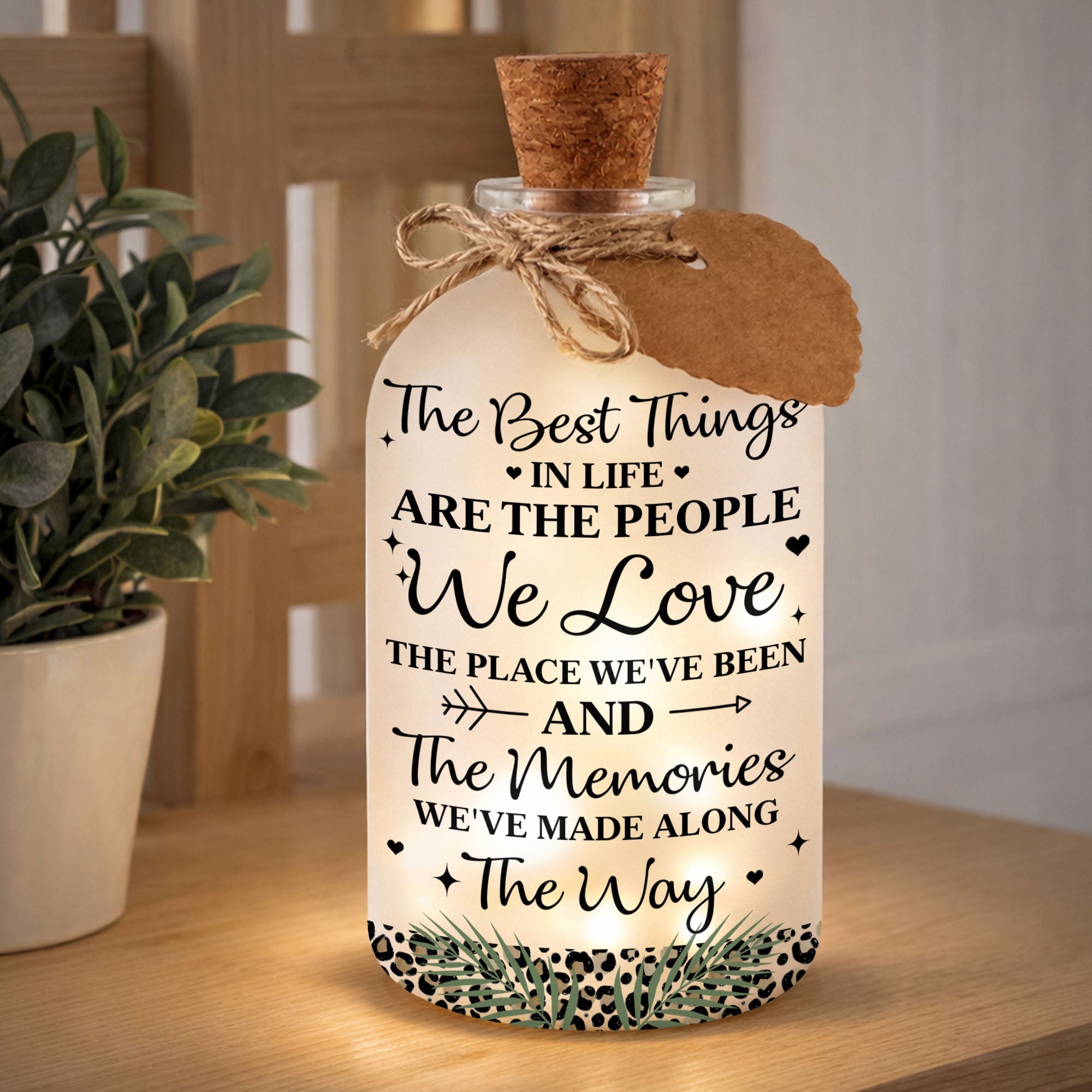 Personalized Bottle Light Custom Besties Art Gift for Friends Short Bottle Light GradoCreations