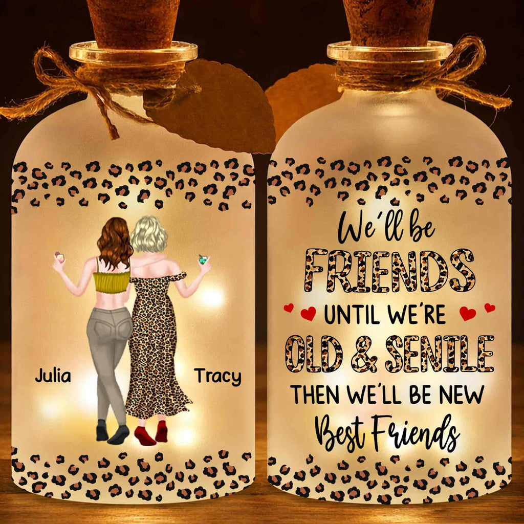 Personalized Leopard Print Short Bottle Light Custom Art Gift for Best Friend Short Bottle Light GradoCreations