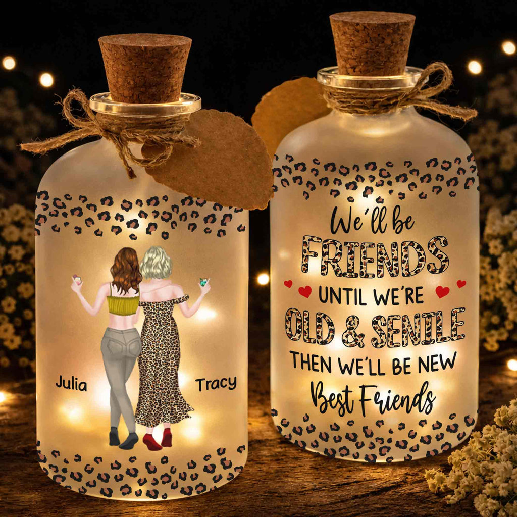 Personalized Leopard Print Short Bottle Light Custom Art Gift for Best Friend Short Bottle Light GradoCreations