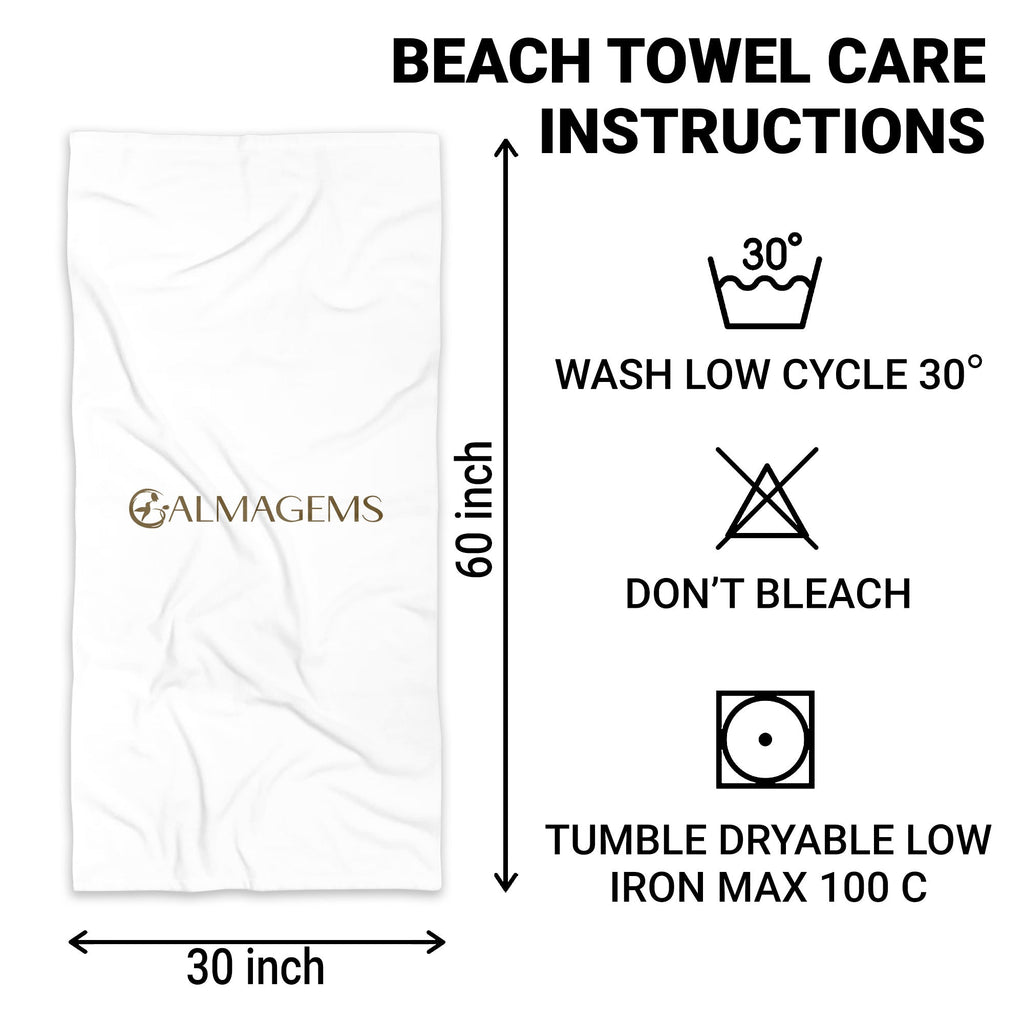 Personalized Microfiber Beach Towel Custom Name Gift for Her Beach Towels GradoCreations
