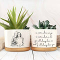 Personalized Ceramic Plant Pot Custom Sketch Best Friends Gift Ceramic Plant Pot GradoCreations