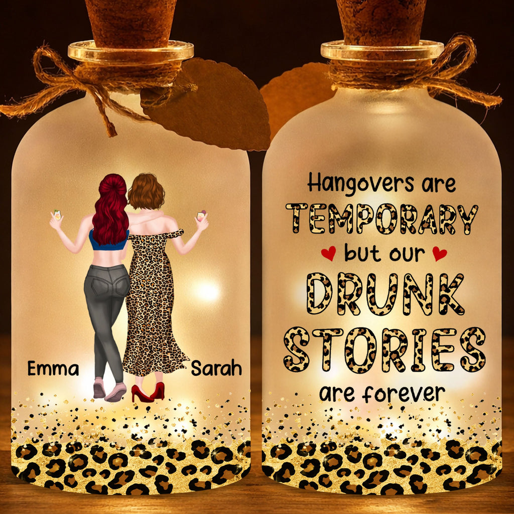 Personalized Frosted Glass Bottle Light Best Friend Gift