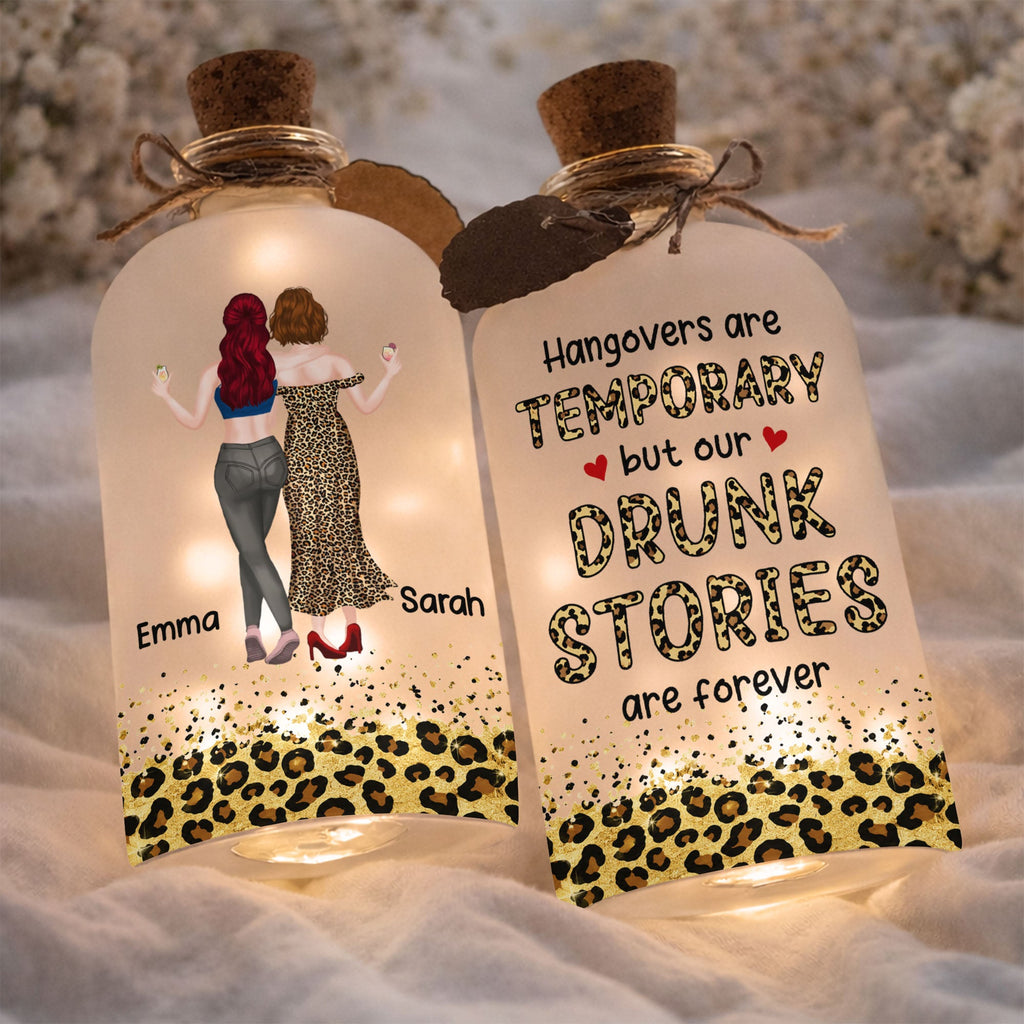 Personalized Frosted Glass Bottle Light Best Friend Gift