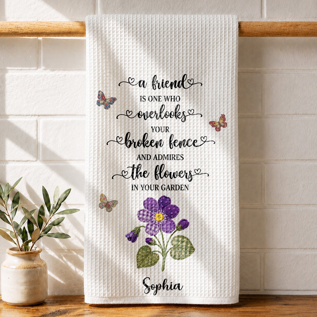 Personalized Kitchen Towel Custom Name Gift for Best Friend Kitchen Towel GradoCreations