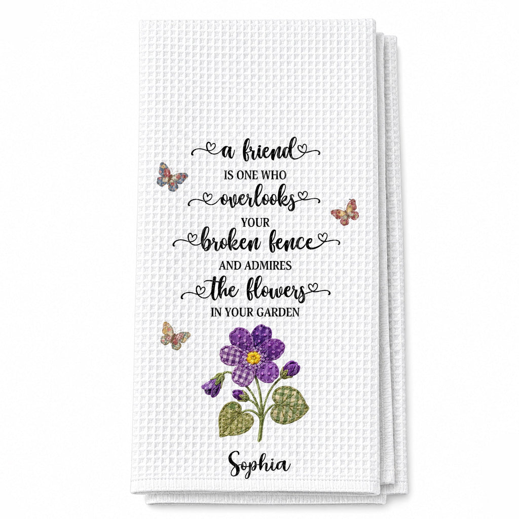 Personalized Kitchen Towel Custom Name Gift for Best Friend Kitchen Towel GradoCreations