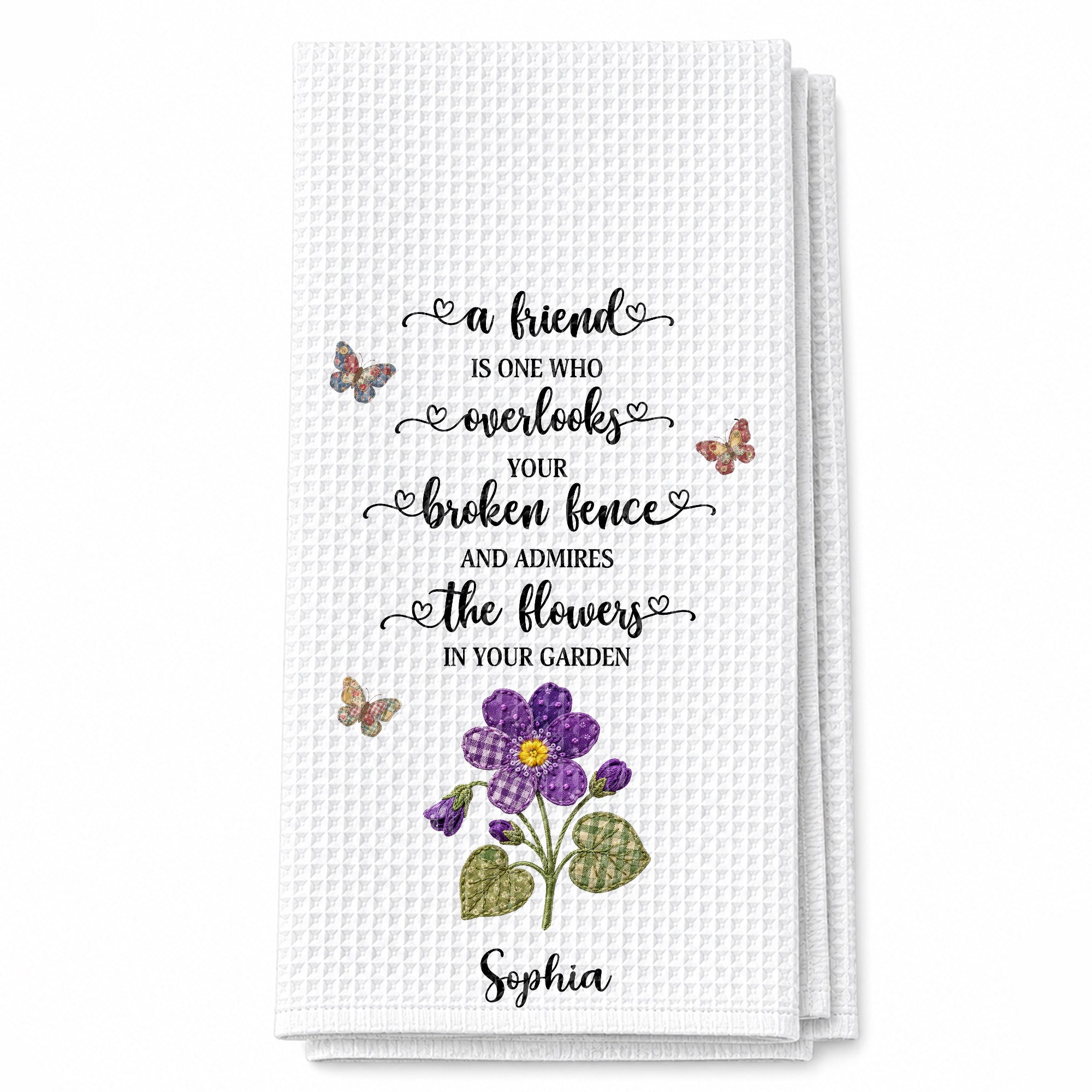 Personalized Kitchen Towel Custom Name Gift for Best Friend Kitchen Towel GradoCreations