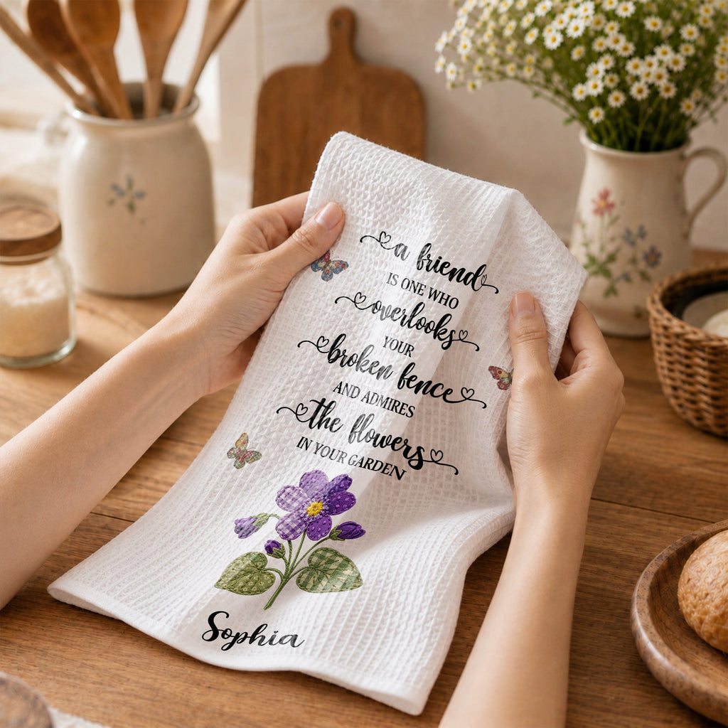Personalized Kitchen Towel Custom Name Gift for Best Friend Kitchen Towel GradoCreations