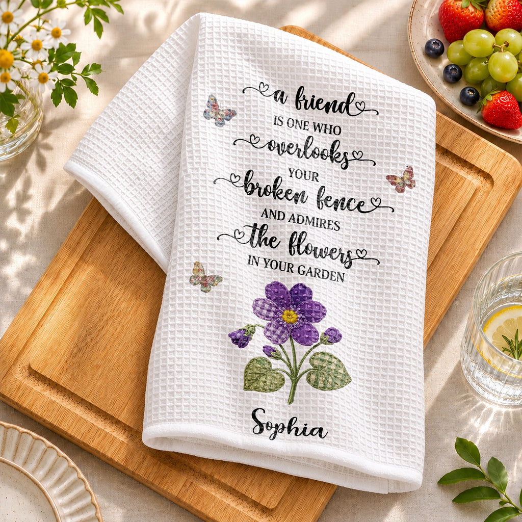 Personalized Kitchen Towel Custom Name Gift for Best Friend Kitchen Towel GradoCreations