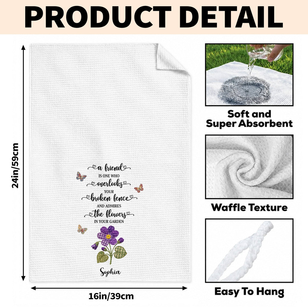 Personalized Kitchen Towel Custom Name Gift for Best Friend Kitchen Towel GradoCreations