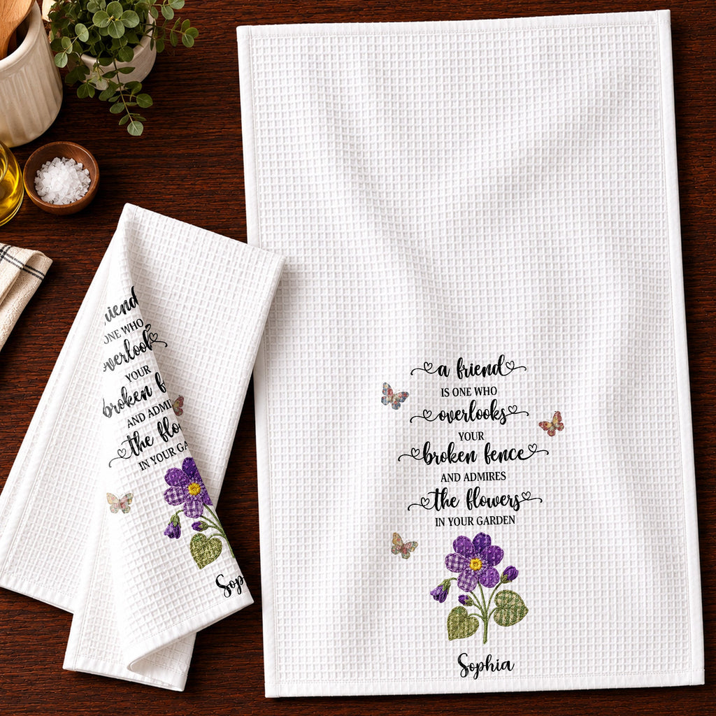 Personalized Kitchen Towel Custom Name Gift for Best Friend Kitchen Towel GradoCreations