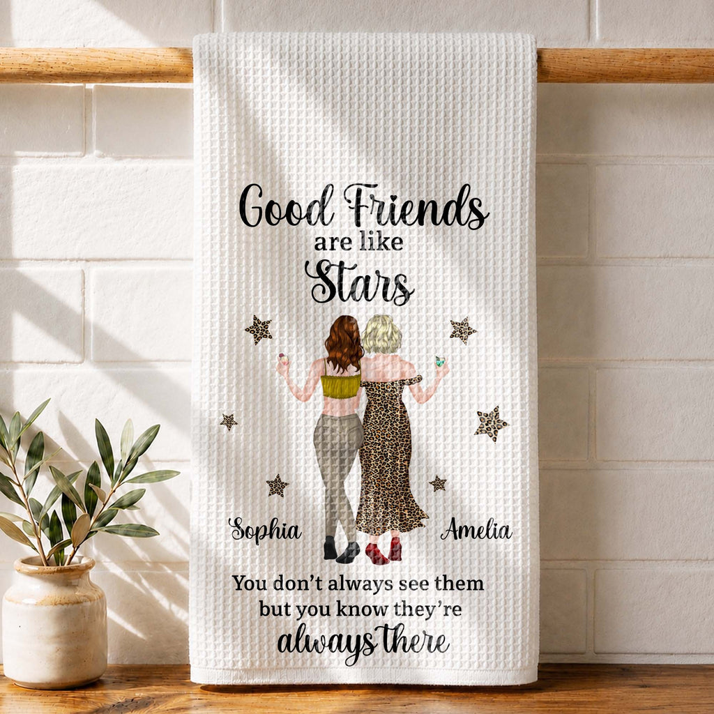 Personalized Kitchen Towel for Best Friends with Custom Design Kitchen Towel GradoCreations