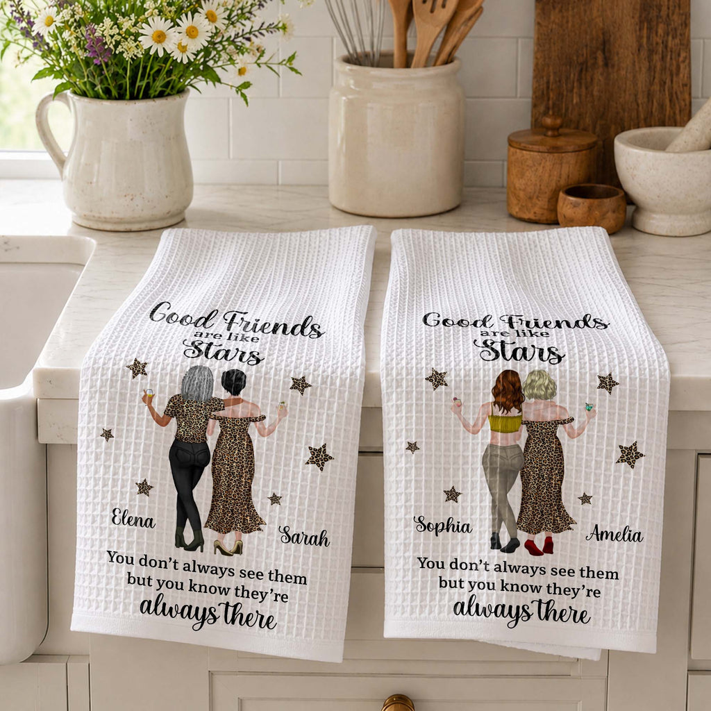 Personalized Kitchen Towel for Best Friends with Custom Design Kitchen Towel GradoCreations