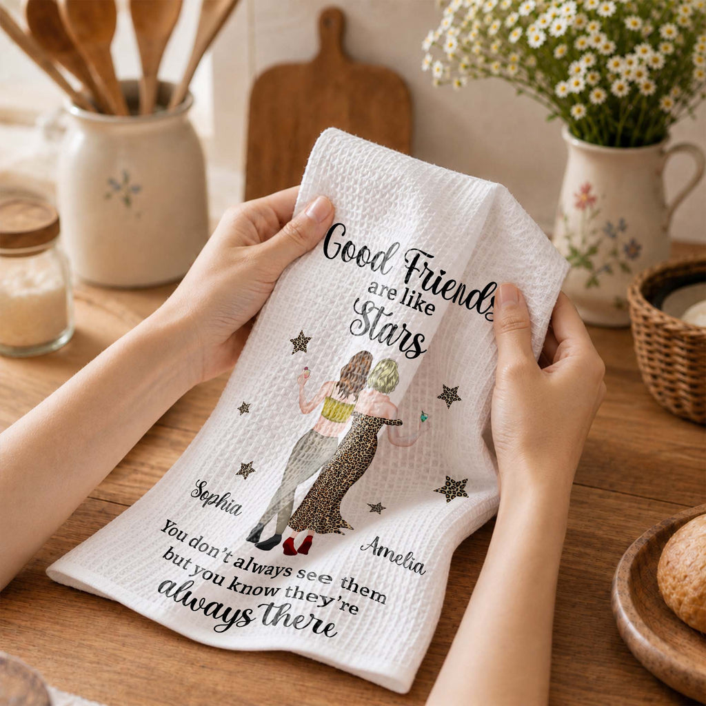 Personalized Kitchen Towel for Best Friends with Custom Design Kitchen Towel GradoCreations