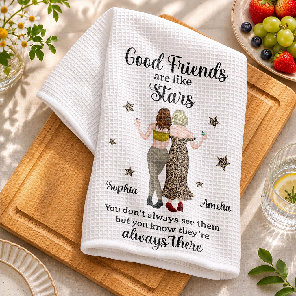 Personalized Kitchen Towel for Best Friends with Custom Design Kitchen Towel GradoCreations