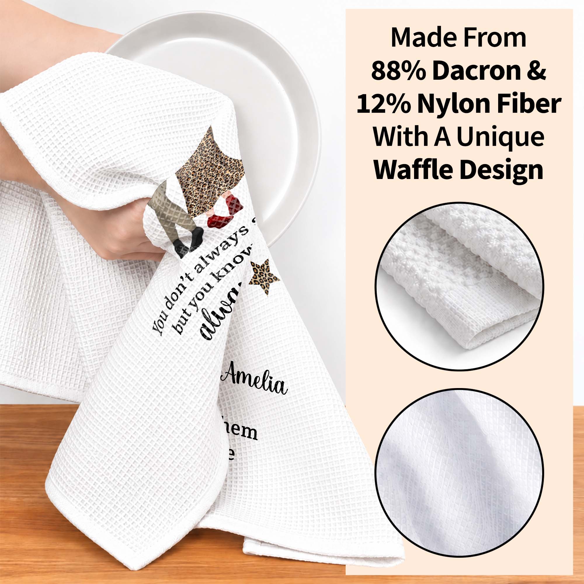 Personalized Kitchen Towel for Best Friends with Custom Design Kitchen Towel GradoCreations
