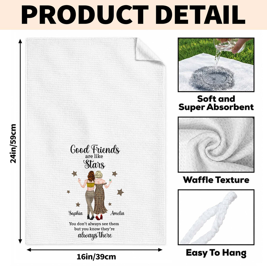 Personalized Kitchen Towel for Best Friends with Custom Design Kitchen Towel GradoCreations