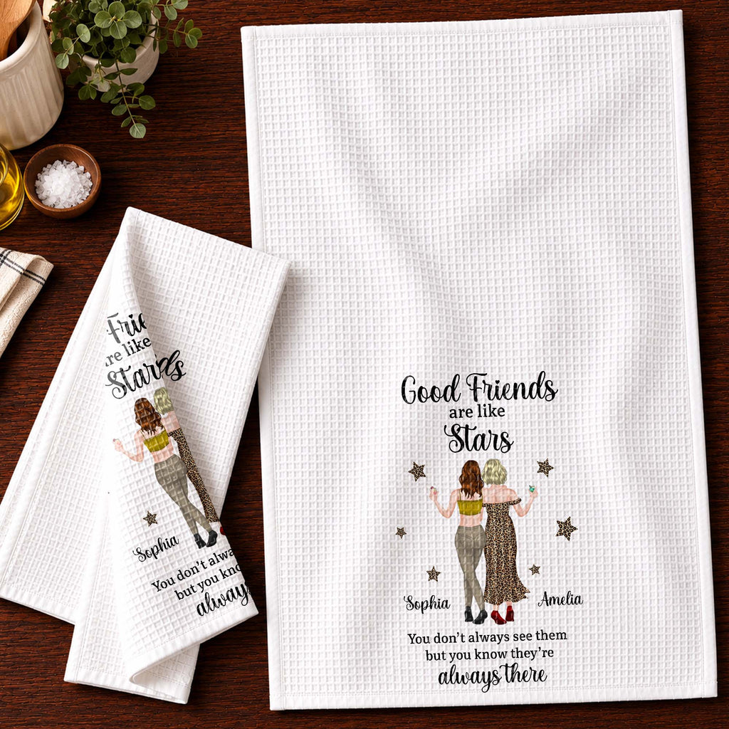 Personalized Kitchen Towel for Best Friends with Custom Design Kitchen Towel GradoCreations