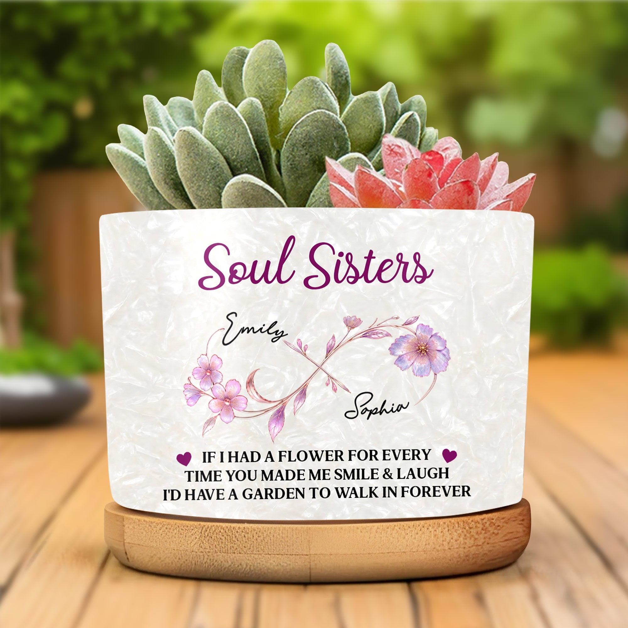 Personalized Ceramic Plant Pot Custom Gift for Best Friend Ceramic Plant Pot GradoCreations