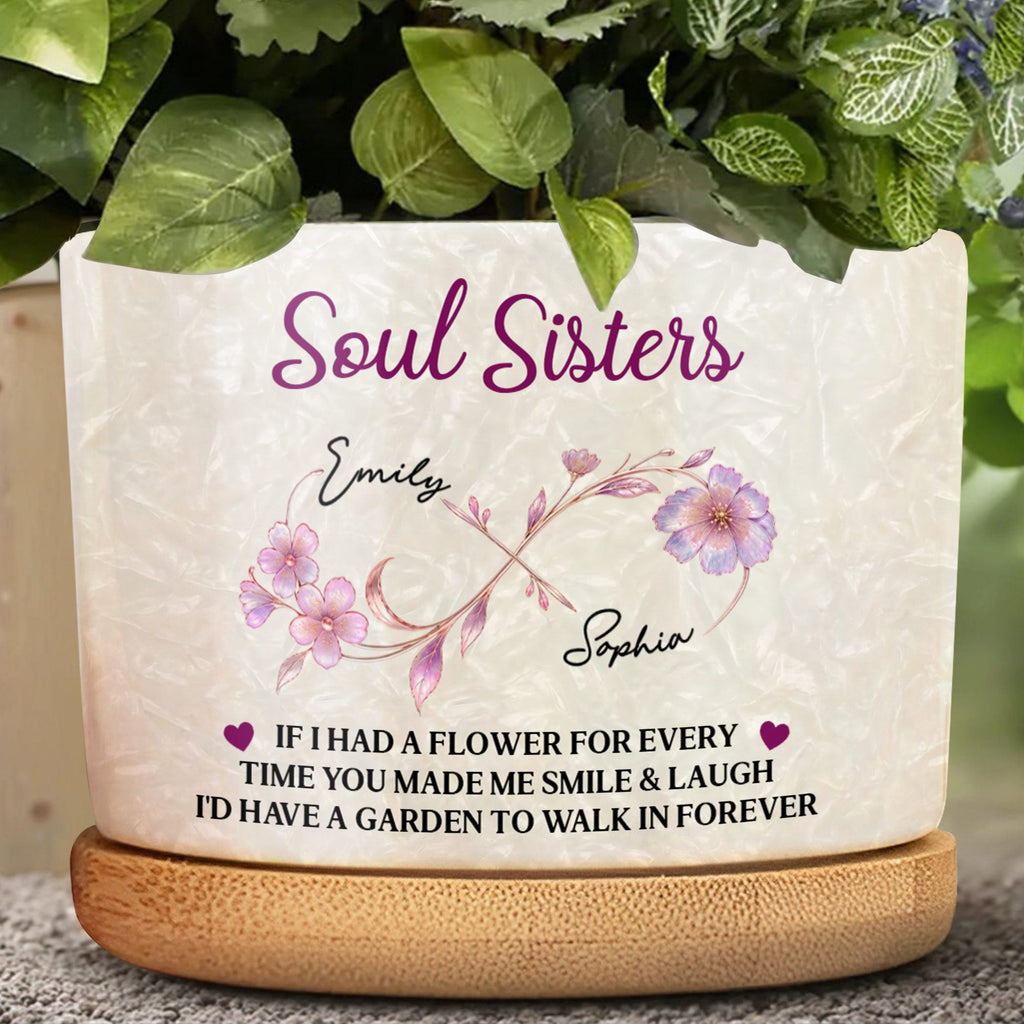 Personalized Ceramic Plant Pot Custom Gift for Best Friend Ceramic Plant Pot GradoCreations