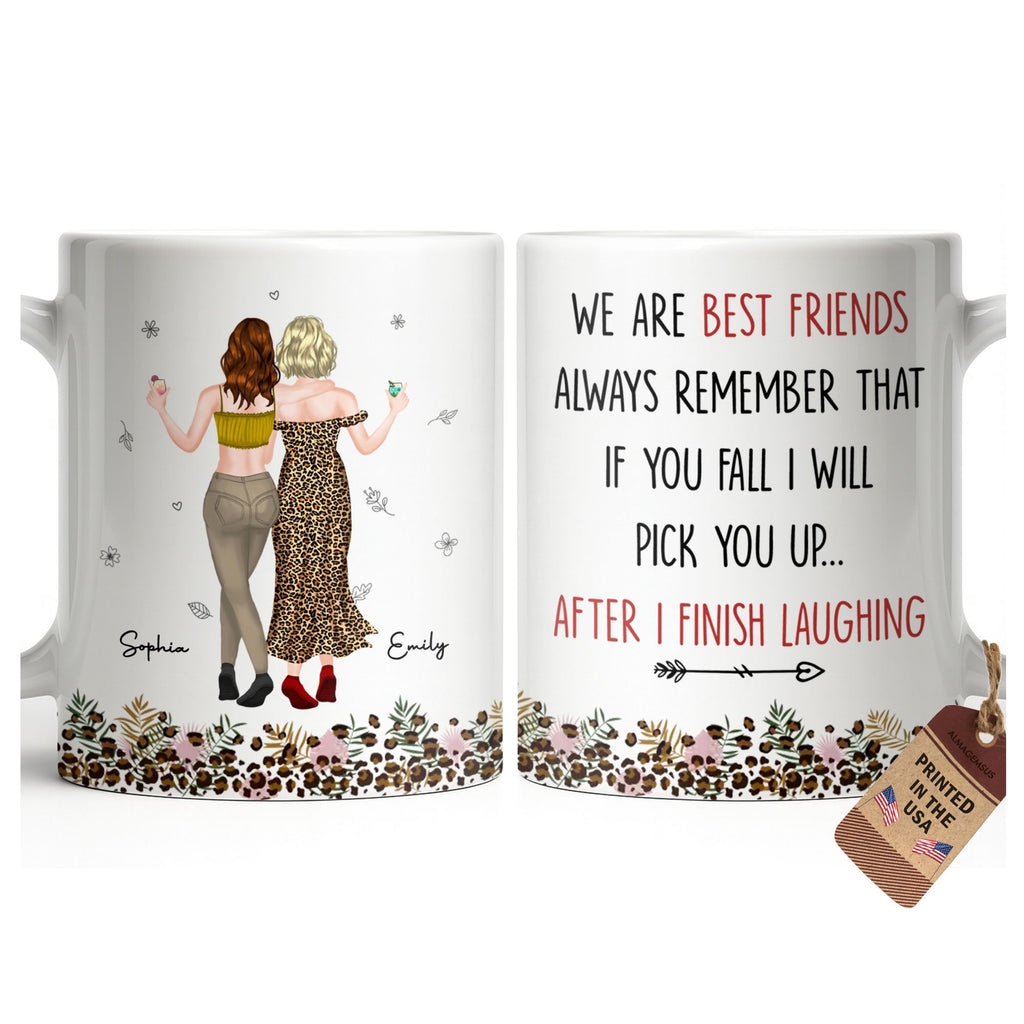 Personalized Leopard Print Best Friend Mug Custom Gift Edge-to-edge Mug GradoCreations