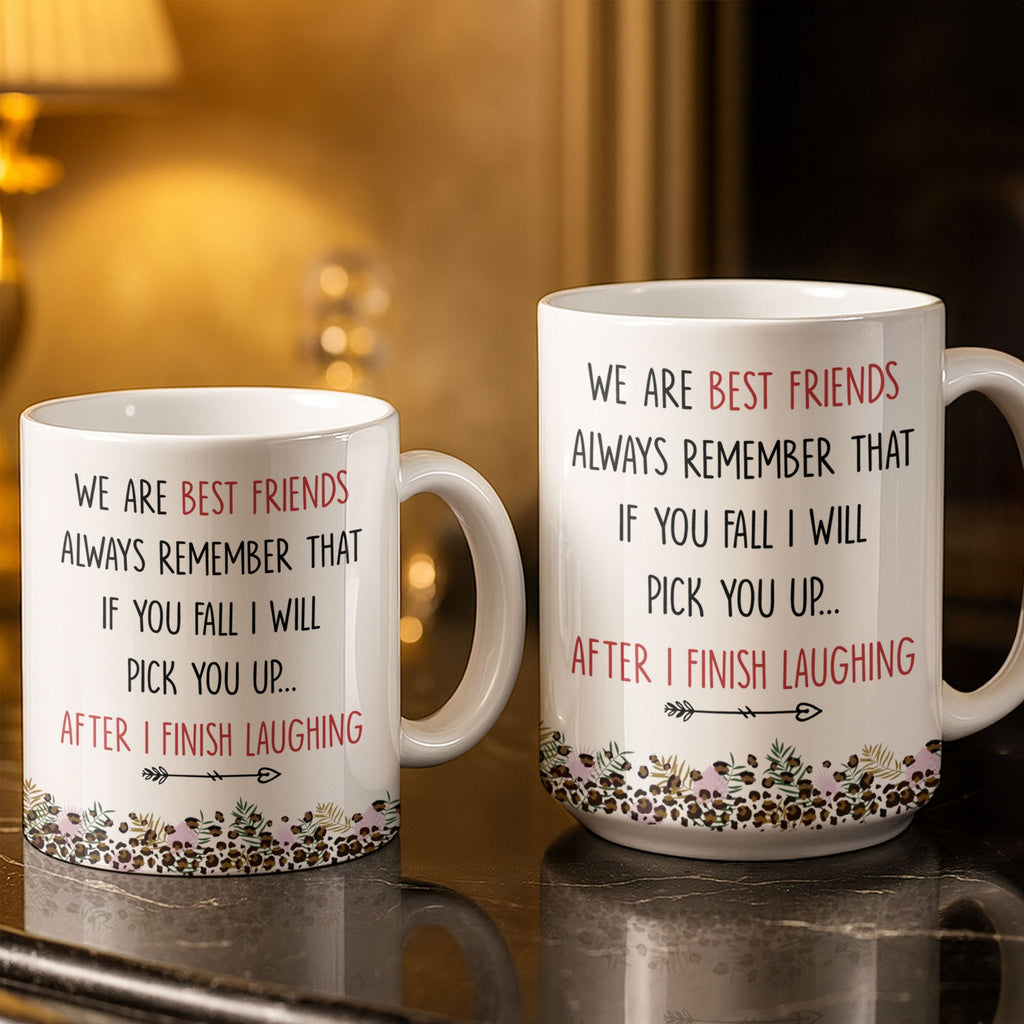 Personalized Leopard Print Best Friend Mug Custom Gift Edge-to-edge Mug GradoCreations